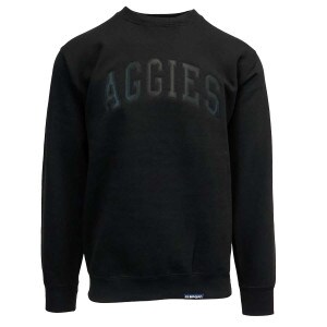 Aggies Patch Letters Crew Sweatshirt